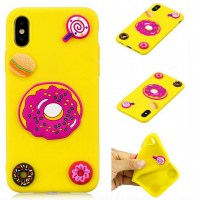 iphone X yellow donut case